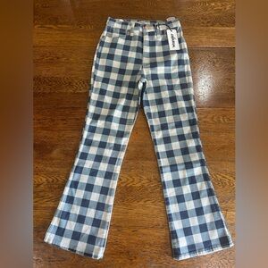 WRANGLER WOMEN'S CHECKERED FLARE JEANS